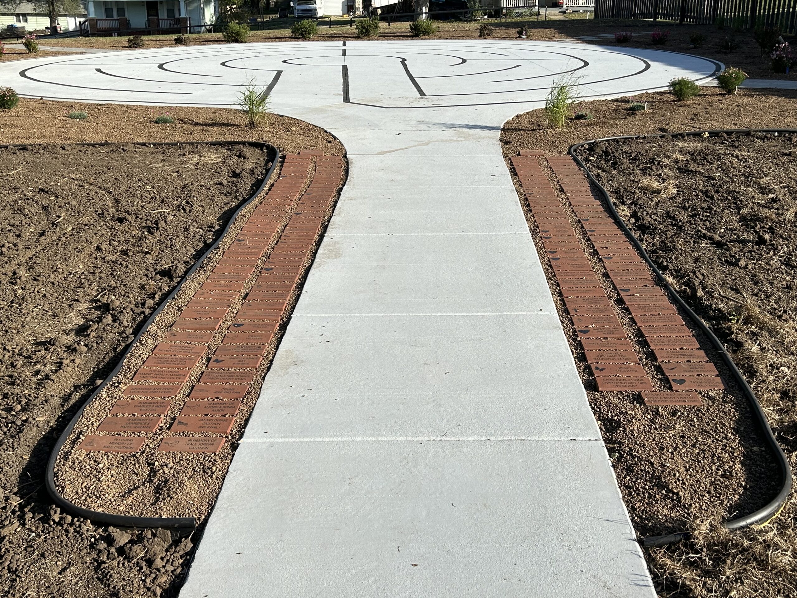 The labrynth and community gardens are dedicated to the Carbondale community.